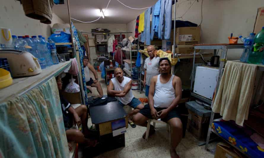 Hundreds of thousands of migrant workers live in crowded dormitories in the Industrial Area outside Doha, often packed eight or 10 to a room.