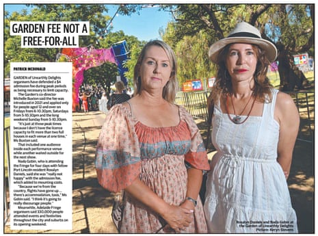 Monday’s edition of the Advertiser contained one negative story about the Adelaide Fringe festival