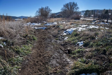 A photo taken in November last year shows a Holman acequia filled with debris from flood water coming off areas burned by the Calf Canyon/Hermits Peak fire.