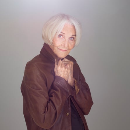 Hancock in her Gucci leather jacket, once owned by her late husband John Thaw.