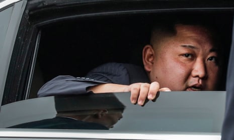 North Korean leader Kim Jong-un as he arrives in Dong Dang ahead of the second US-North Korea summit in Hanoi, Vietnam