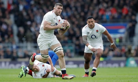 Mark Wilson breaks clear during the England v France game at Twickenham.