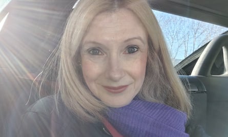 A selfie of Sally-Ann Fawcett in a car