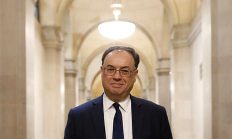 The Bank of England governor, Andrew Bailey
