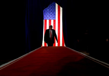 donald trump gets up on stage