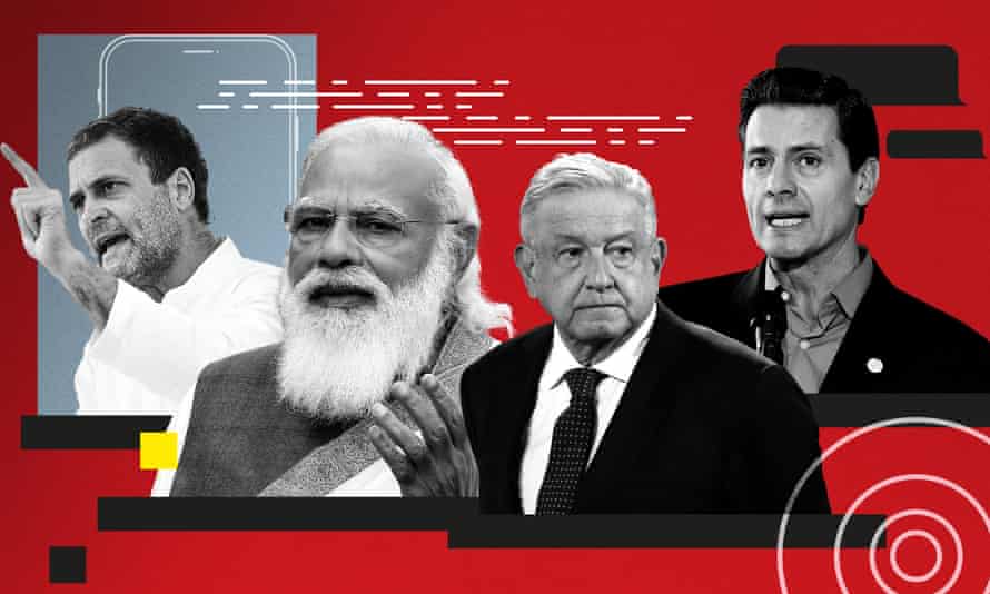 The Congress Leader, Rahul Gandhi, India’s prime minister, Narendra Modi, Mexico’s president, Andrés Manuel López Obrador, and former president of Mexico, Enrique Peña Nieto
