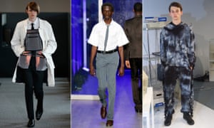 Office styles … Xander Zhou, Wales Bonner and Blood Brother at London men’s fashion week.