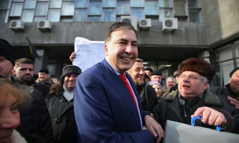 The former Georgian president Mikheil Saakashvili