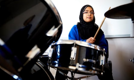 Abiha Nasir at drums