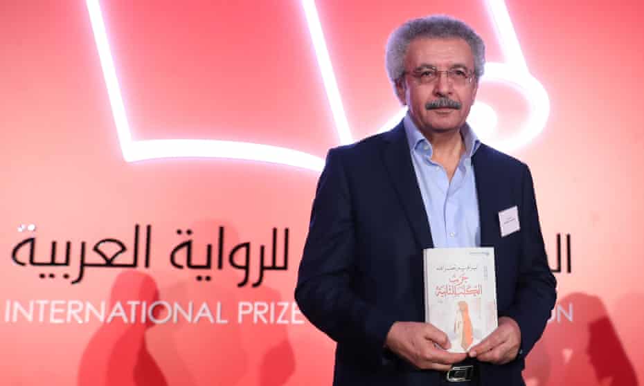Palestinian writer Ibrahim Nasrallah at the 2018 International prize for Arabic fiction award ceremony in Abu Dhabi.