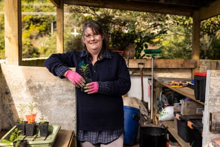 Rakiura local Shona Sangster working at the The Stewart Island Community Native Nursery.