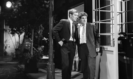 Trevor Peacock, right, with Tom Courtenay in the 1963 television play The Lads.