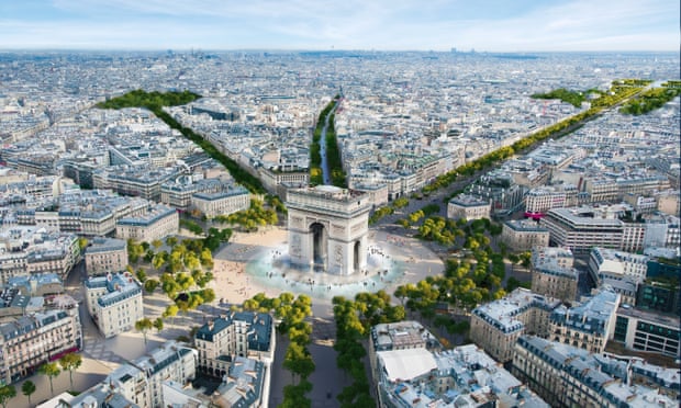An image released by the architectural firm PCA-Stream showing the planned redevelopment of the Champs-Élysées