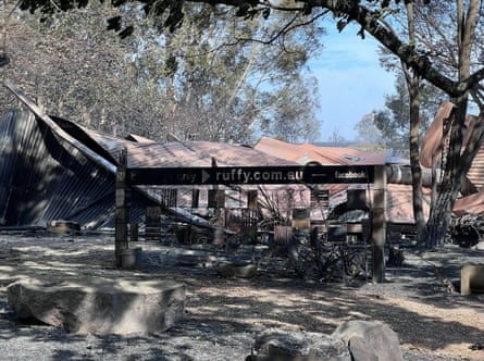Burnt out buildings in the township of Ruffy