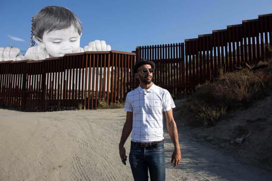 Giant Portrait Of Toddler Peers Over Us Mexico Border Wall Mexico The Guardian Giant Portrait Of Toddler Peers Over Us Mexico Border Wall Mexico The Guardian