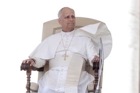 Pope Leo XIV seen during his weekly general audience in Saint Peter's square