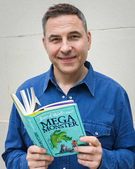 David Walliams with his book Mega Monster
