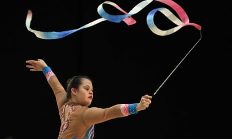 Sophie Lacourse-Pudifin of Canada competes during the Special Olympics World Games in Abu Dhabi, United Arab Emirates.