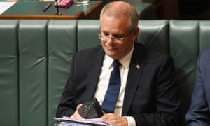 Scott Morrison with coal