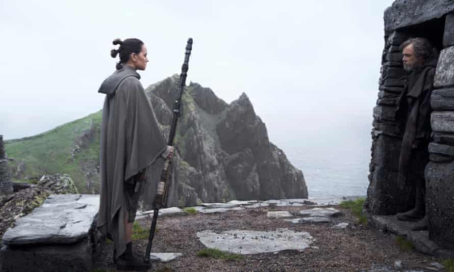 The best film of the trilogy ... Daisy Ridley and Mark Hamill in The Last Jedi.