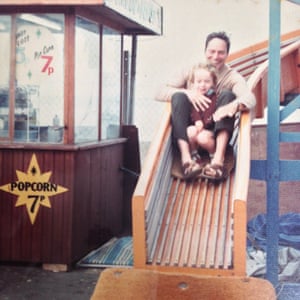 Cliff and his father David on a helter skelter
