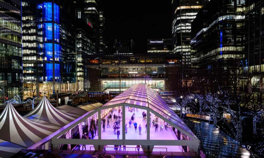 A view over the Canada Square Ice rink