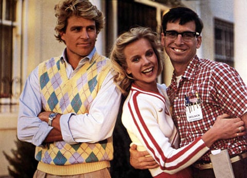 Robert Carradine (right) with Ted McGinlay and Julia Montgomery in Revenge of the Nerds.
