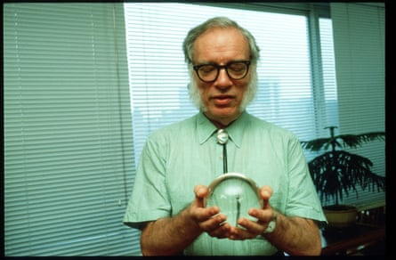 Science fiction writer Isaac Asimov poses December 1985 in New York City. Asimov has written over 400 books, coined the word robotics, and is credited with inspiring many scientists in the field of artificial intelligence. (Photo by Claudio Edinger/Liaison)