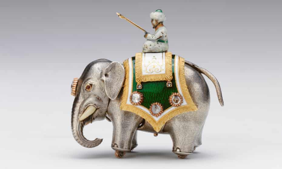 Silver Elephant Automaton, c1900, by Fabergé.
