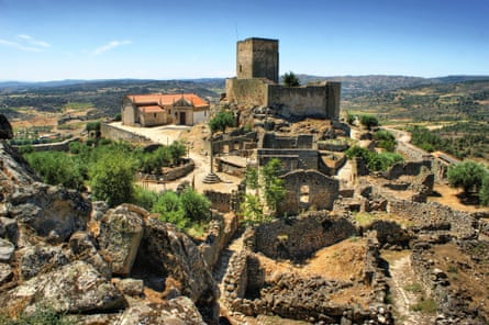 A tiny, mostly ruined hamlet with a castle and a church