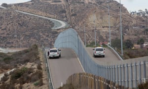 Border Patrol agents patrol the US-Mexico border at Friendship Park in San Ysidro, California.