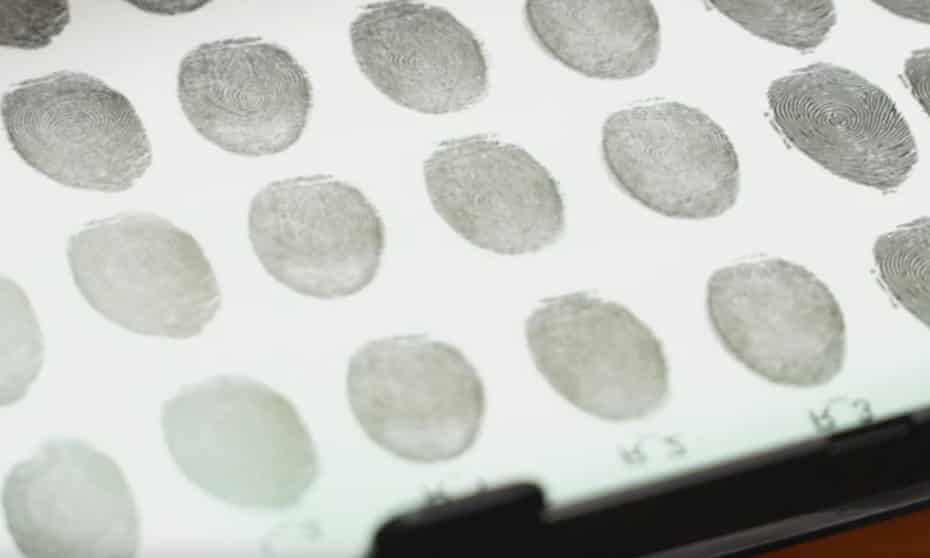 printed fingerprints
