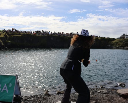 Sian MacDonald stands on the skin of destiny as she prepares to throw during this year's championship.