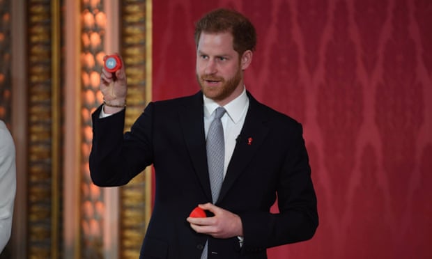 Britain’s Prince Harry attends draw for the Rugby League World Cup in London