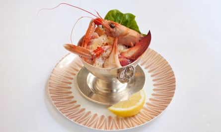 ‘Essentially a compact fruits de mer, in which all the hard work has already been done’: shellfish cocktail.