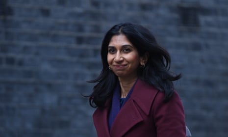 Home secretary Suella Braverman arrives for a cabinet meeting in Downing Street this week.