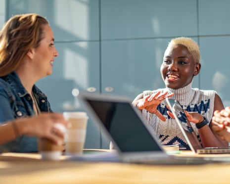 Business colleagues in meeting discussing project