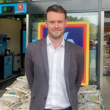 Area manager Tom Stead at Aldi