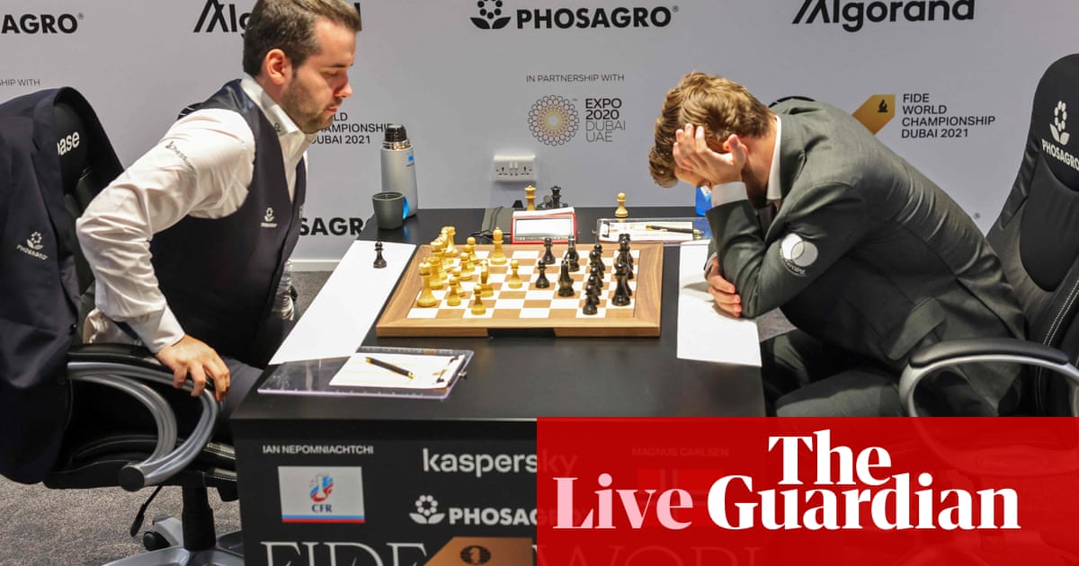 Magnus Carlsen v Ian Nepomniachtchi: World Chess Championship Game 6 – live!