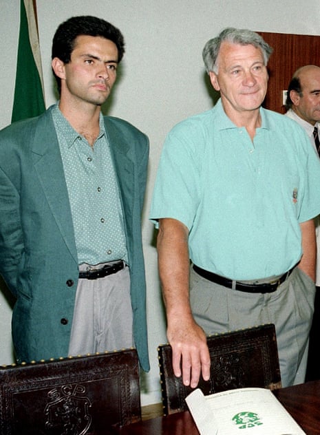 José Mourinho and Bobby Robson in Lisbon, 1992