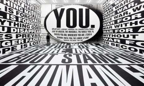 ‘As subtle as a brick in the face’: Barbara Kruger’s cacophonous Trumpspeak premonitions