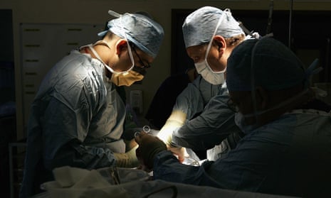 A kidney transplant operation