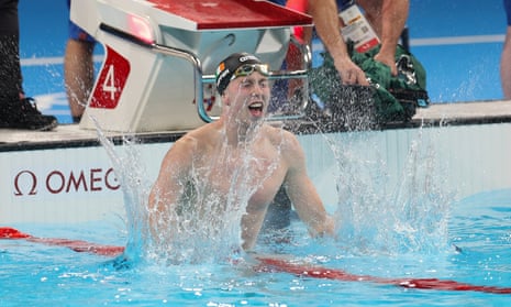 Paris 2024 Olympics day four: triathlon postponed due to pollution; swimming, rowing to come – live Daniel Wiffen of Ireland celebrates after winning gold in the men’s 800m freestyle final.