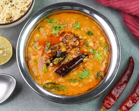 Dal tadka, a northbound Indian delicacy.