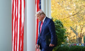 Trump at a vaccine briefing at the White House on Friday. The Moderna announcement followed Pfizer saying its candidate had proved more than 90% effective in trials.