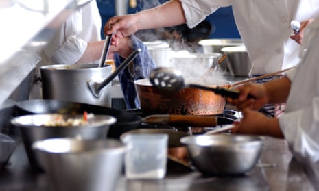 Chefs cooking in a restaurant