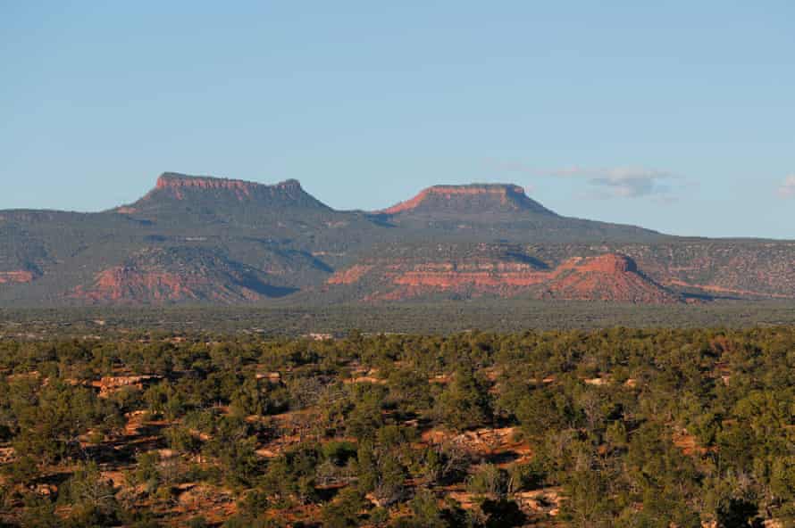 The two bluffs known as the ‘Bears Ears’. The newly created Bears Ears National Monument and the Grand Staircase-Escalante National Monument, are under review by the Trump administration.