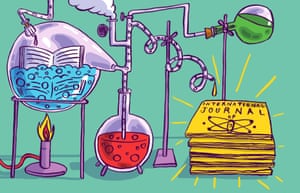 illustration by Dom Mckenzie for science publishing long read