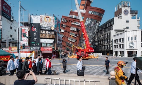 Taiwan's strongest earthquake in a quarter century rocked the island during the morning rush hour Wednesday, damaging buildings and highways.