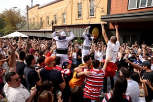 Sydney, Australia. People play two-up at the Australian Heritage hotel on Anzac Day